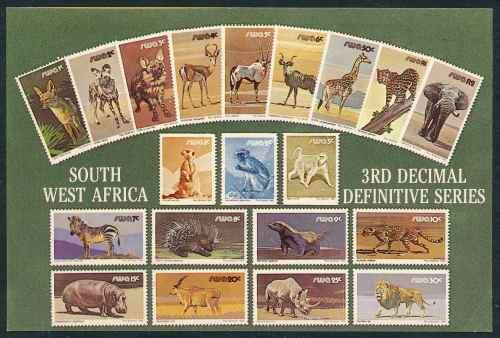 SWA 1980 Third Decimal Definitive (Animals) Series unused Souvenir Postcard